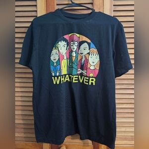90s MTV Daria “Whatever” Graphic Tee | Retro Cartoon Tee Large